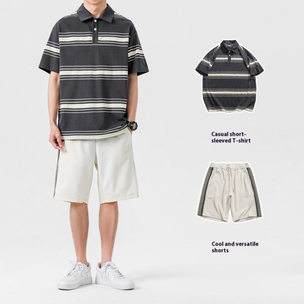 Summer Suit Short-sleeved Shorts Sports Two-piece Set - Image 3