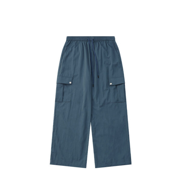 Multi-Pocket Workwear Wide-leg Pants Light And Smooth Casual Pants - Image 2