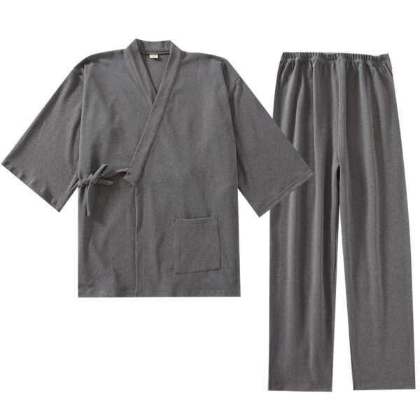 Japanese Style Muji Men's Kimono Pajamas Thickened Warm - Image 4