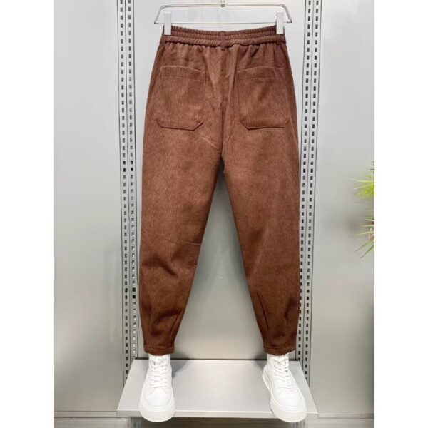 Corduroy Ankle Banded Pants Men's Cropped Casual - Image 5