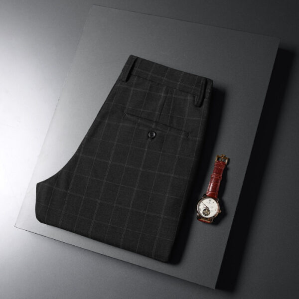 Men's Casual Business Plaid Trousers - Image 7