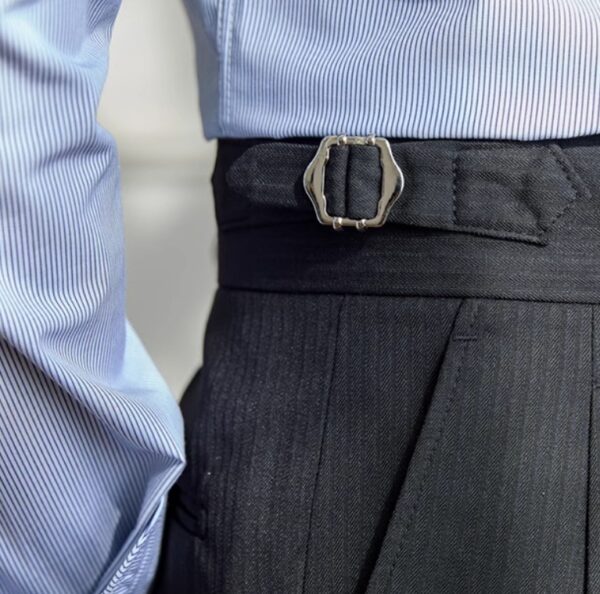 High Waist Business Pure Color Straight Casual Trousers - Image 3