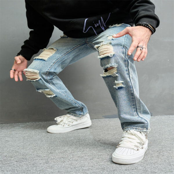 Retro Casual High Street Wide Leg Jeans - Image 5