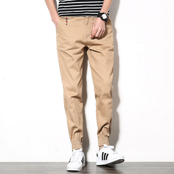 Men's Ankle-length Ankle-length Pants Slim-fit Lace-up Beads Harem - Image 10
