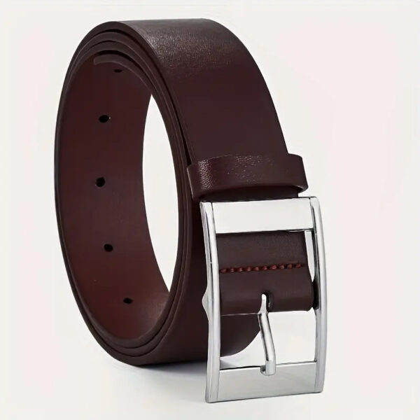 All-matching Pin Buckle Microfiber Eyelet Men And Women Belt - Image 4