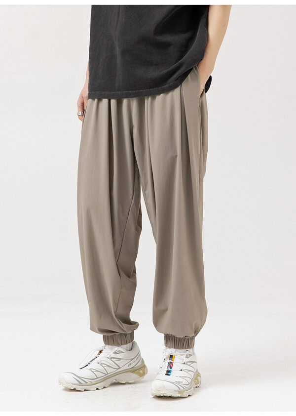 Trendy Ice-feeling Draping Effect Laced Pants - Image 5