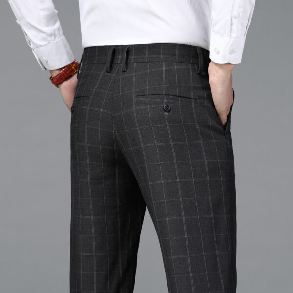 Men's Casual Business Plaid Trousers - Image 5