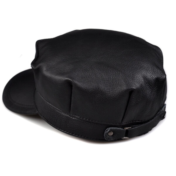 Autumn And Winter Men's Genuine Leather Octagonal Cap - Image 10