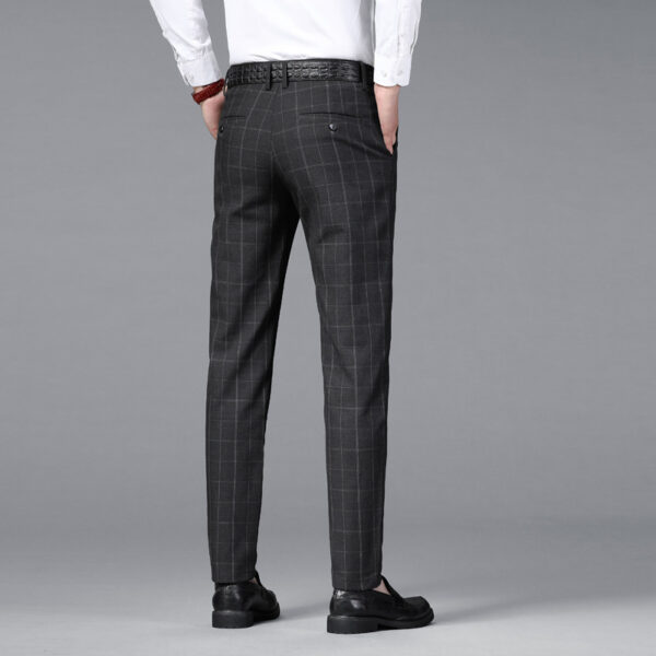 Men's Casual Business Plaid Trousers - Image 4