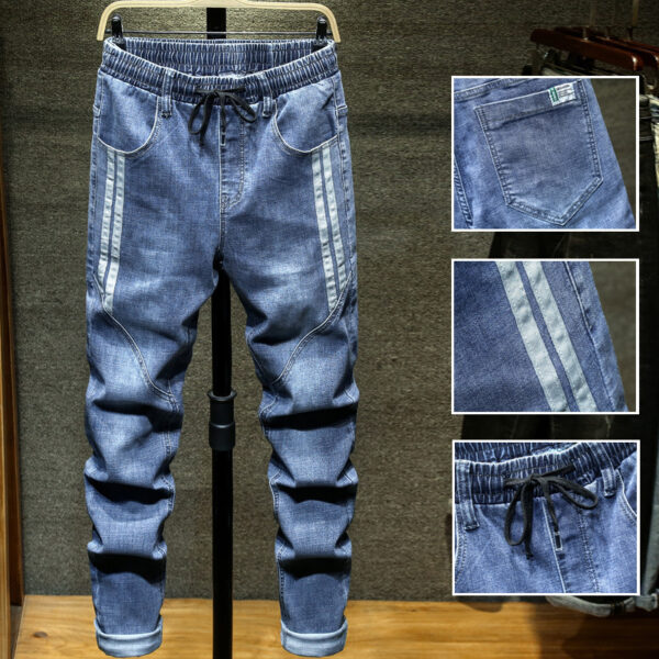 Plus-sized Solid Color Tappered Pants Men - Image 2