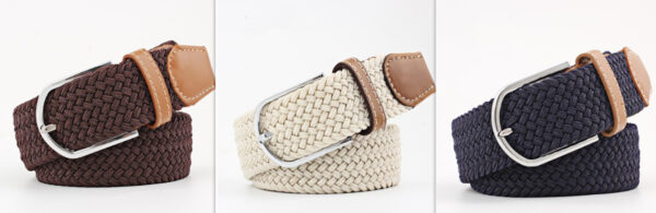 Women's Canvas Belt Student Pants Casual Stretch Braided Needle Buckle - Image 6