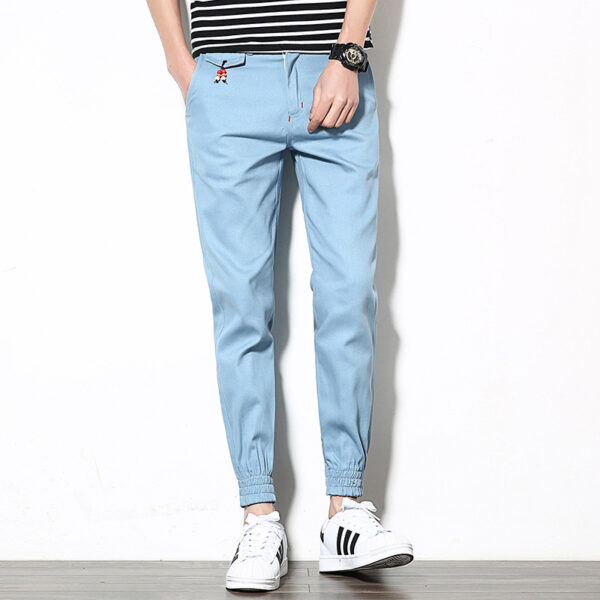 Men's Ankle-length Ankle-length Pants Slim-fit Lace-up Beads Harem - Image 8