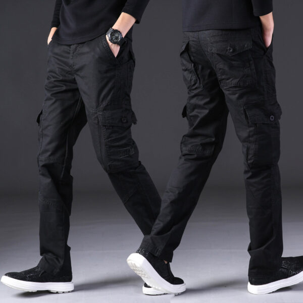 Overalls Men's Outdoor Casual Trousers Pure Cotton Straight Loose Multi-pocket - Image 7