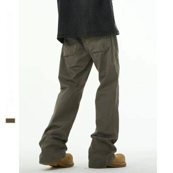 Men's Basic All-matching Trendy Gray-green Overalls Casual Loose Trousers - Image 5