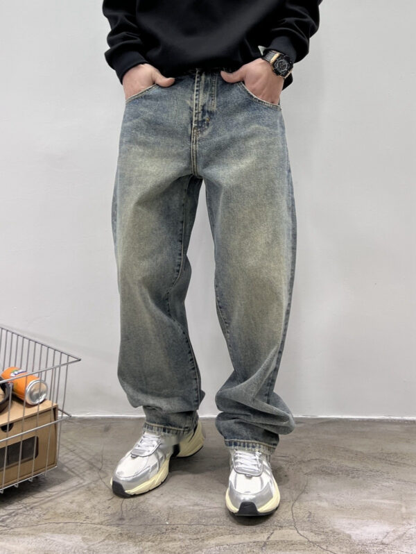 Jeans Men's Autumn New Baggy Straight Trousers Casual Long Pants - Image 6