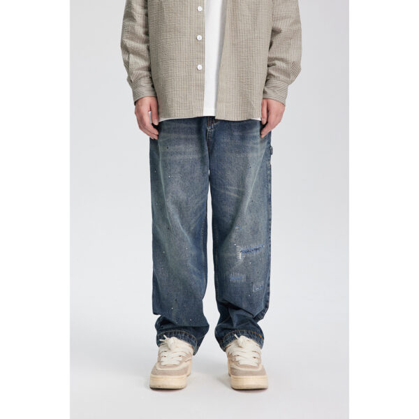 Spring New Versatile Loose Straight Washed Jeans - Image 3