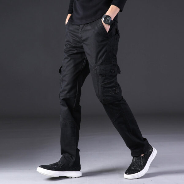Overalls Men's Outdoor Casual Trousers Pure Cotton Straight Loose Multi-pocket - Image 4