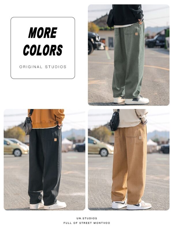 Men's Loose Cargo Pants Straight Casual Trousers - Image 9