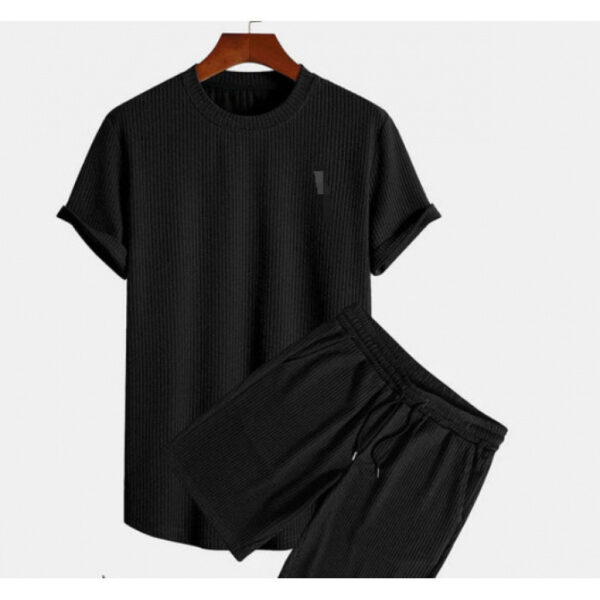 Round Neck Men's Short Sleeve Sports Fashion Loose Two-piece Suit - Image 4