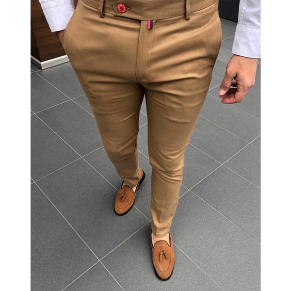 Fake Pocket Decoration Casual Formal Pants - Image 3