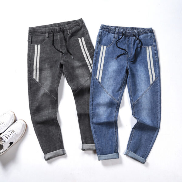 Plus-sized Solid Color Tappered Pants Men - Image 3