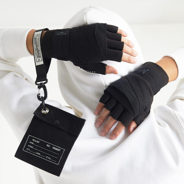 Sports Gloves Half Finger Men's Fitness Boxing Bandage Wristband Integrated - Image 3