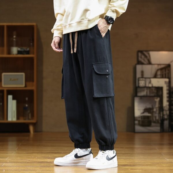 Men's Fall Casual Pants Cotton Sweat Pants American Style Loose - Image 3