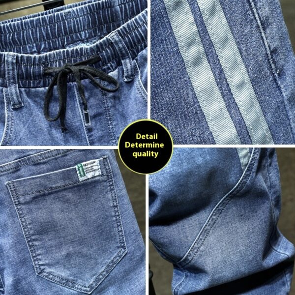 Plus-sized Solid Color Tappered Pants Men - Image 4