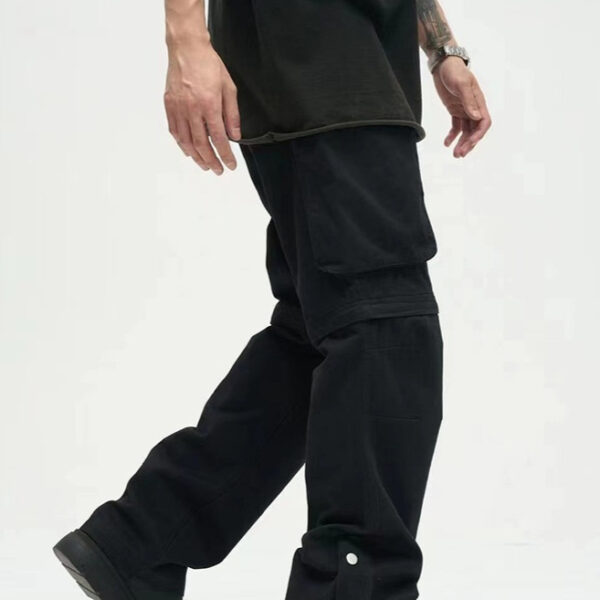 Straight Loose Casual National Fashion Large Pocket Men's Pants - Image 3