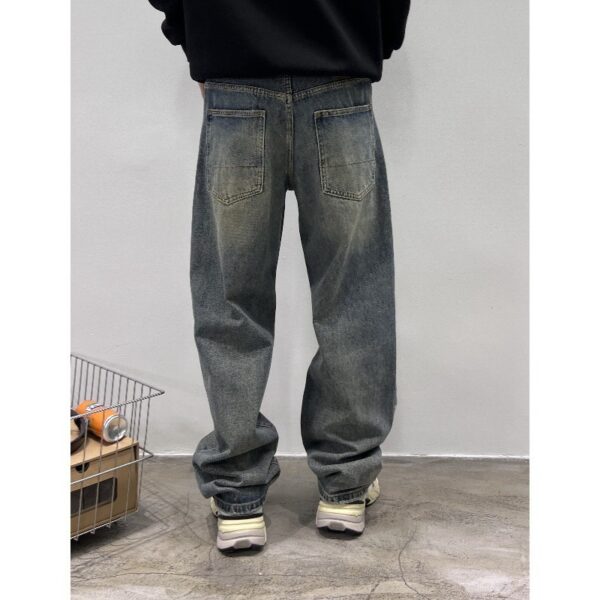 Jeans Men's Autumn New Baggy Straight Trousers Casual Long Pants - Image 4