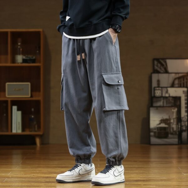 Men's Fall Casual Pants Cotton Sweat Pants American Style Loose - Image 2
