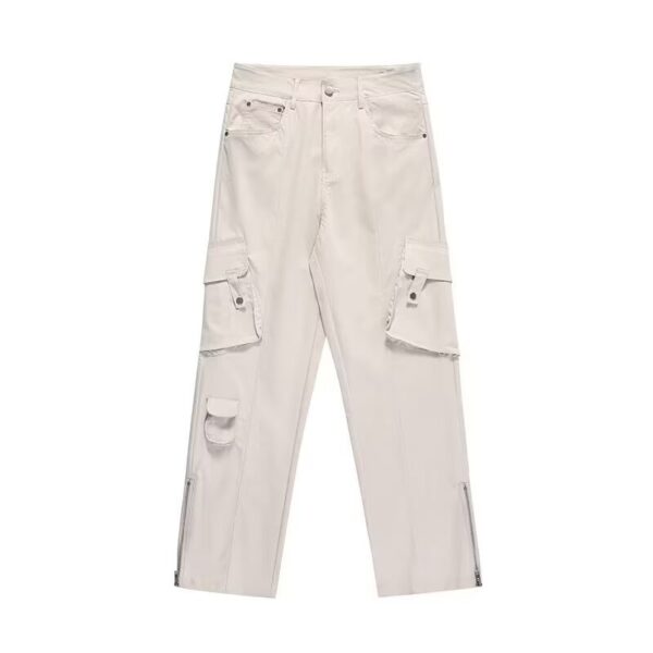 Retro Loose Multi-pocket Wide-leg Overalls - Image 5