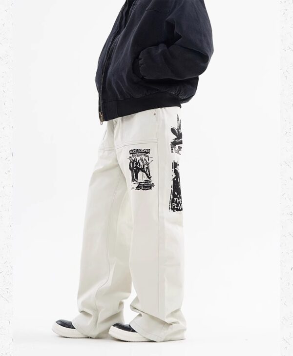 Hip Hop Print Jeans Men's Spring - Image 4