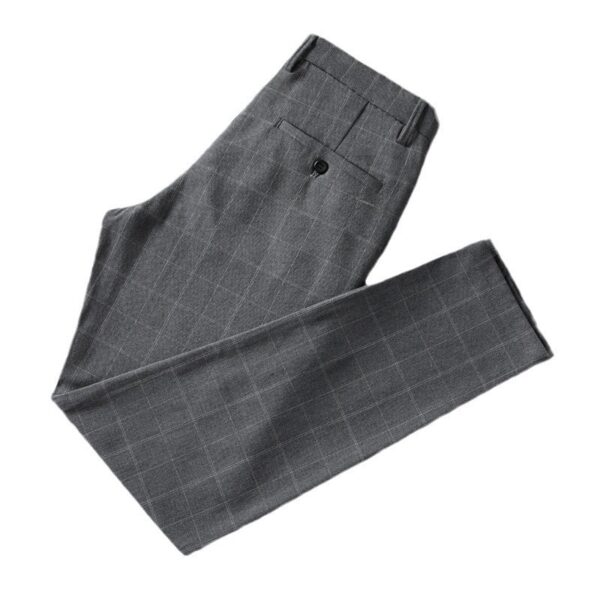 Men's Casual Business Plaid Trousers - Image 6