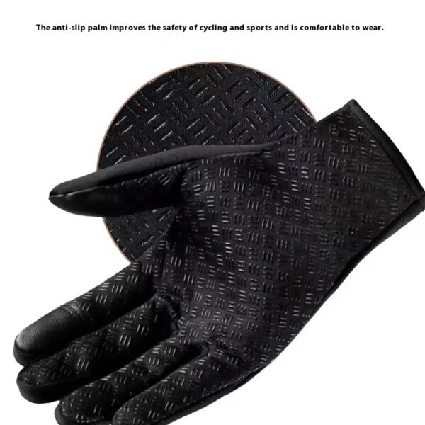 Winter Sports Gloves Men's Non-slip Thick Windproof Finger Warm - Image 3