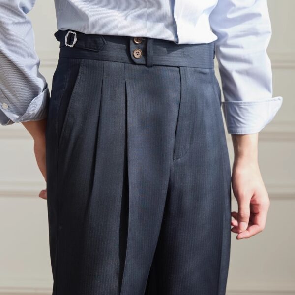 High Waist Business Pure Color Straight Casual Trousers - Image 4