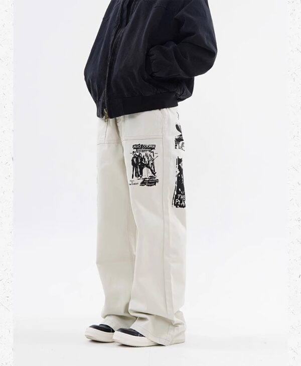 Hip Hop Print Jeans Men's Spring - Image 3