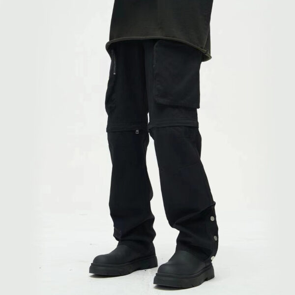Straight Loose Casual National Fashion Large Pocket Men's Pants - Image 2