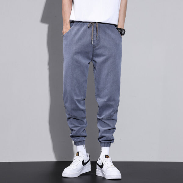 Men's Spring Fashion Brand Loose Tappered Jeans Fashion Stretch - Image 5