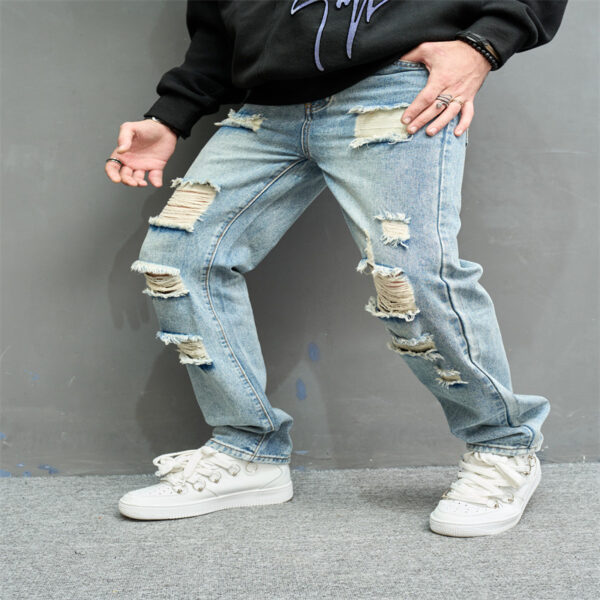 Retro Casual High Street Wide Leg Jeans - Image 2