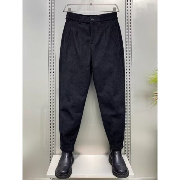 Corduroy Ankle Banded Pants Men's Cropped Casual - Image 4