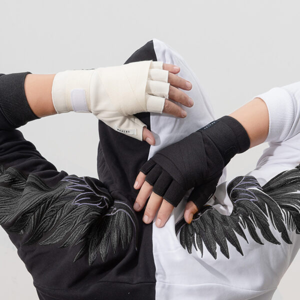 Sports Gloves Half Finger Men's Fitness Boxing Bandage Wristband Integrated - Image 4