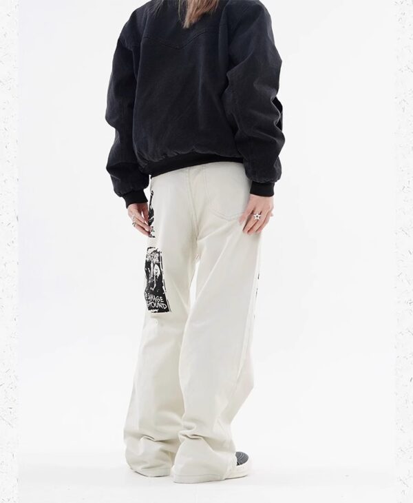 Hip Hop Print Jeans Men's Spring - Image 8