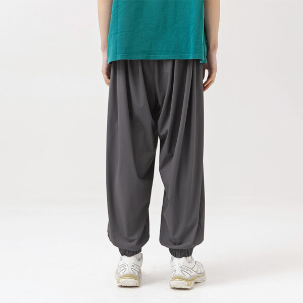 Trendy Ice-feeling Draping Effect Laced Pants - Image 6