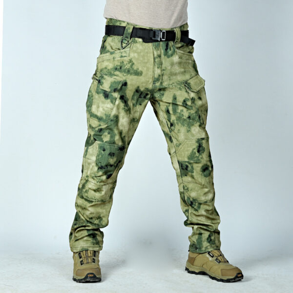 Winter Tactical Pants Men's Fleece-lined Waterproof Shark Skin Soft Shell Tactical Pants - Image 10