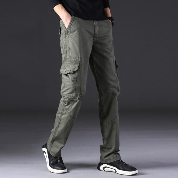 Overalls Men's Outdoor Casual Trousers Pure Cotton Straight Loose Multi-pocket - Image 8