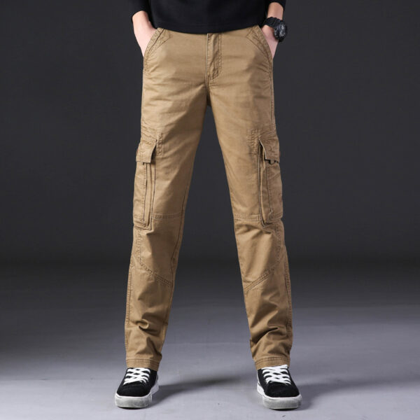 Overalls Men's Outdoor Casual Trousers Pure Cotton Straight Loose Multi-pocket - Image 3