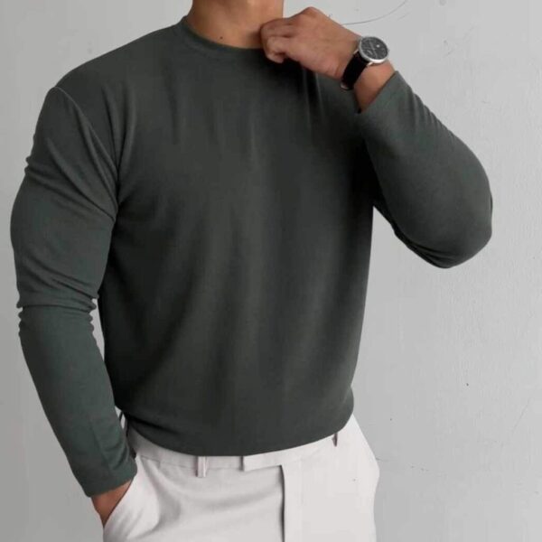 Autumn And Winter Dralon Thickened Men's Undershirt - Image 8