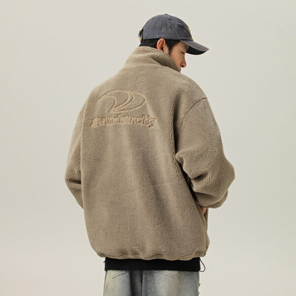 Artificial Lamb Wool Cotton-padded Jacket Stand Collar Coat - Image 8
