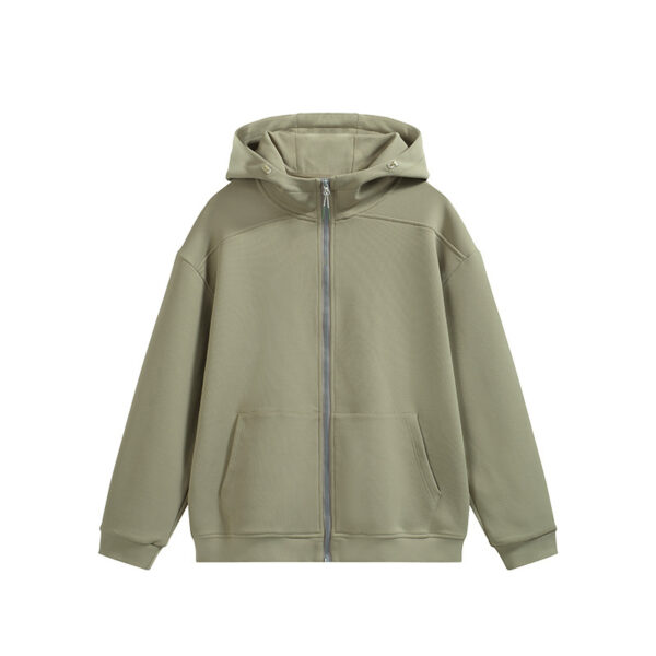 Smart Temperature Control Velvet Zipper Hooded Jacket - Image 3